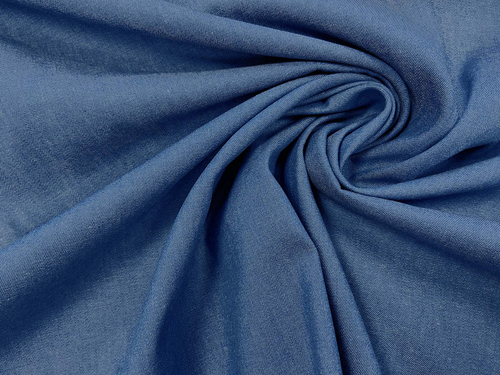 Webware Baumwolle - Jeansstoff Chambrai in blau