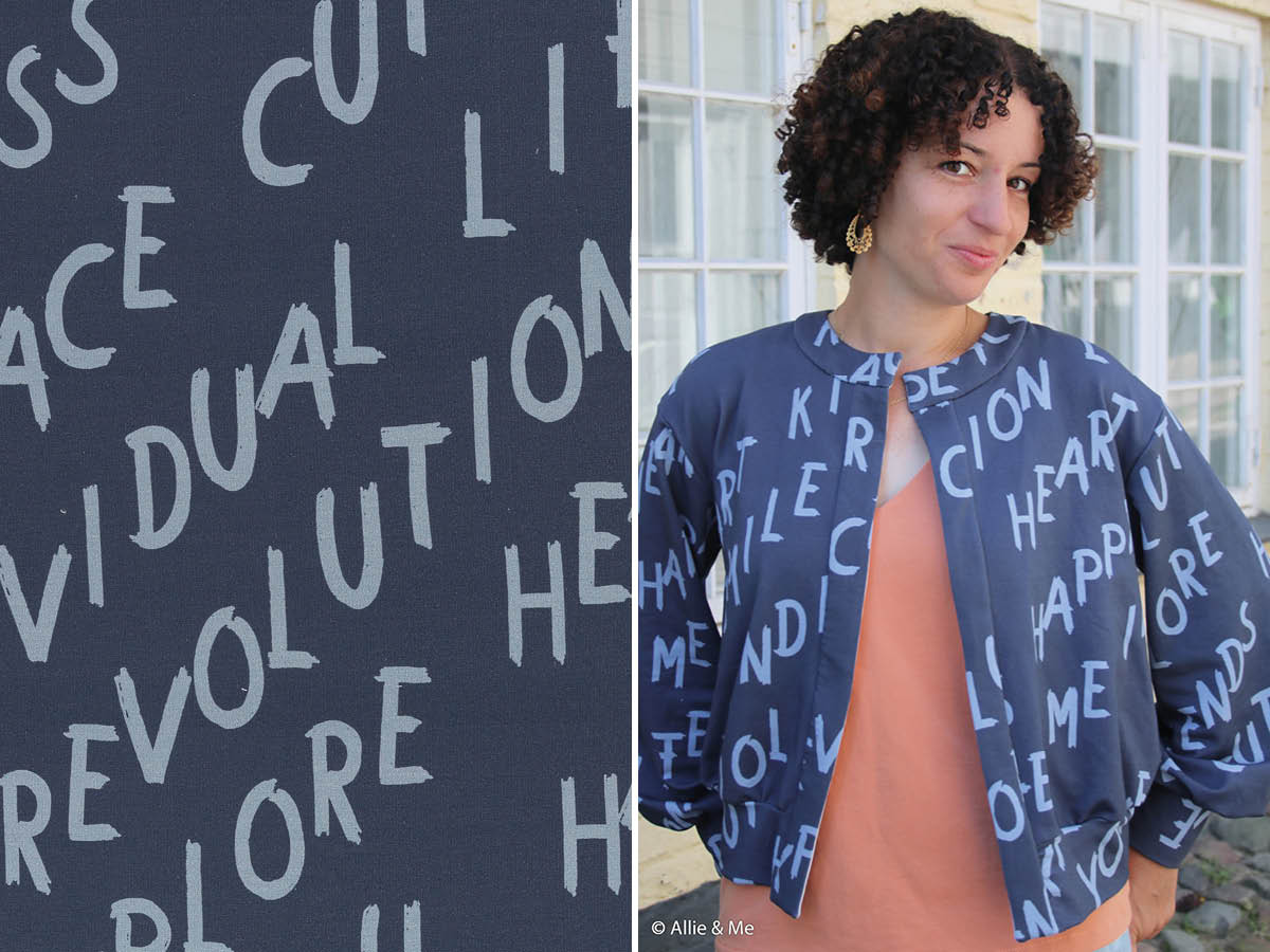 French Terry - Modal Sweat - Words needed in blau - Swafing French Terry - Modal Sweat - Words needed in blau - Swafing