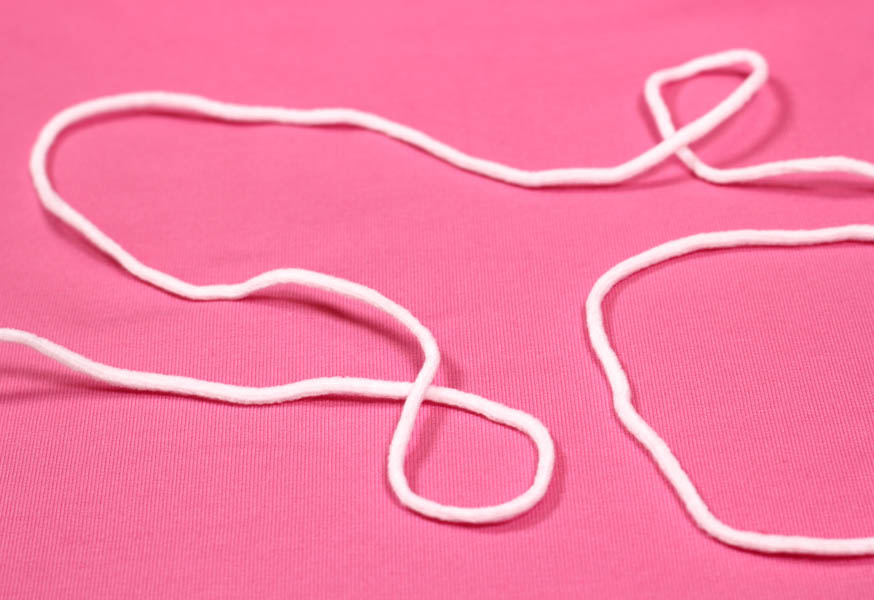 Gummiband, Rundgummi 3 mm in weiß Gummiband, Rundgummi 3 mm in weiß