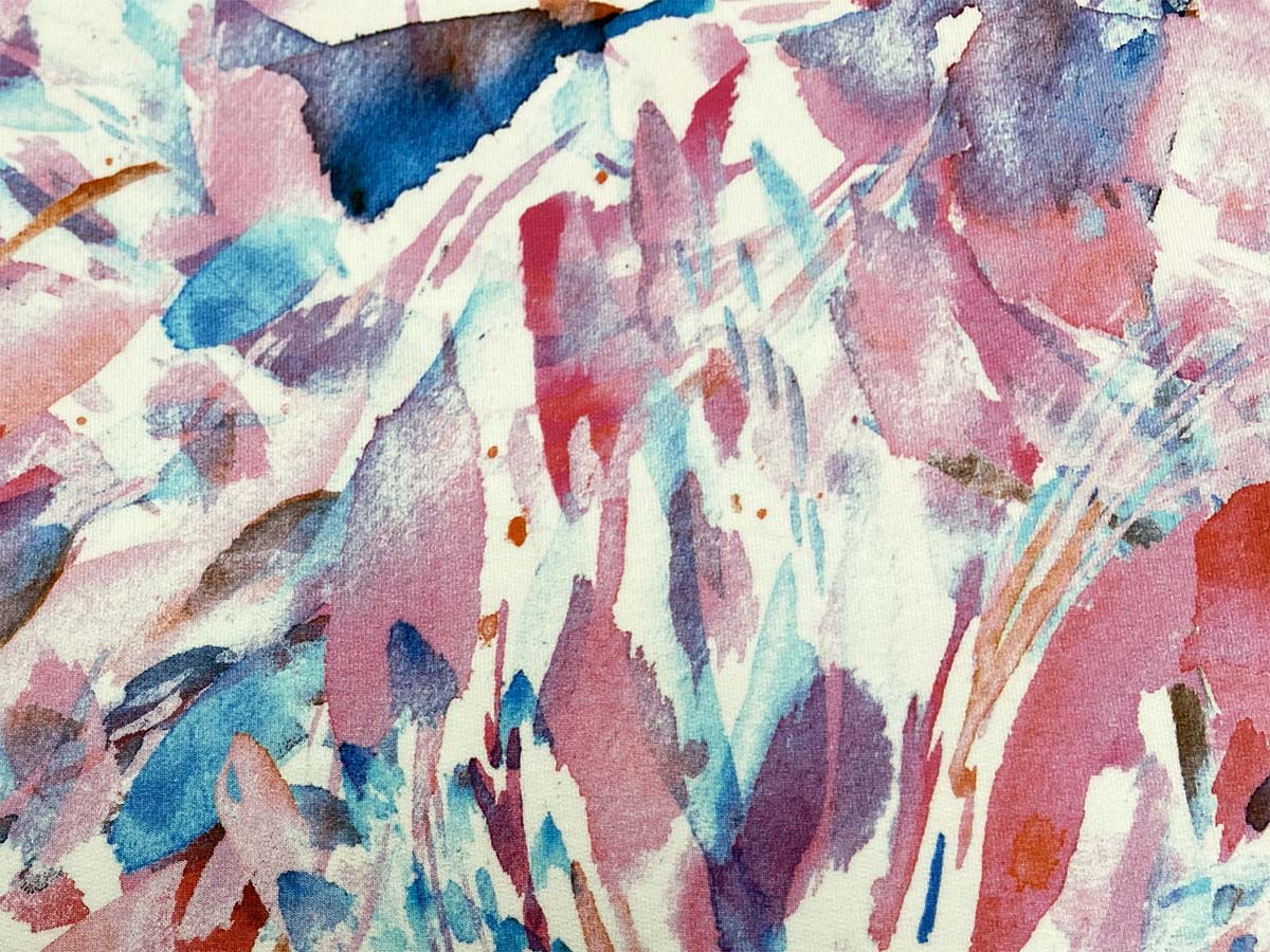 Sweat - Angelina Aquarellmalerei pink/blau - Swafing