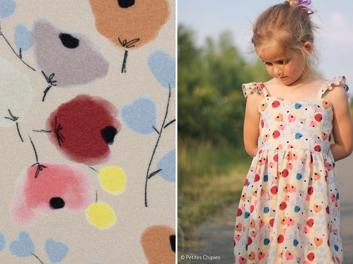 Viskose Webware Flowerdrop by Cherry picking Swafing in beige Viskose Webware Flowerdrop by Cherry picking Swafing in beige