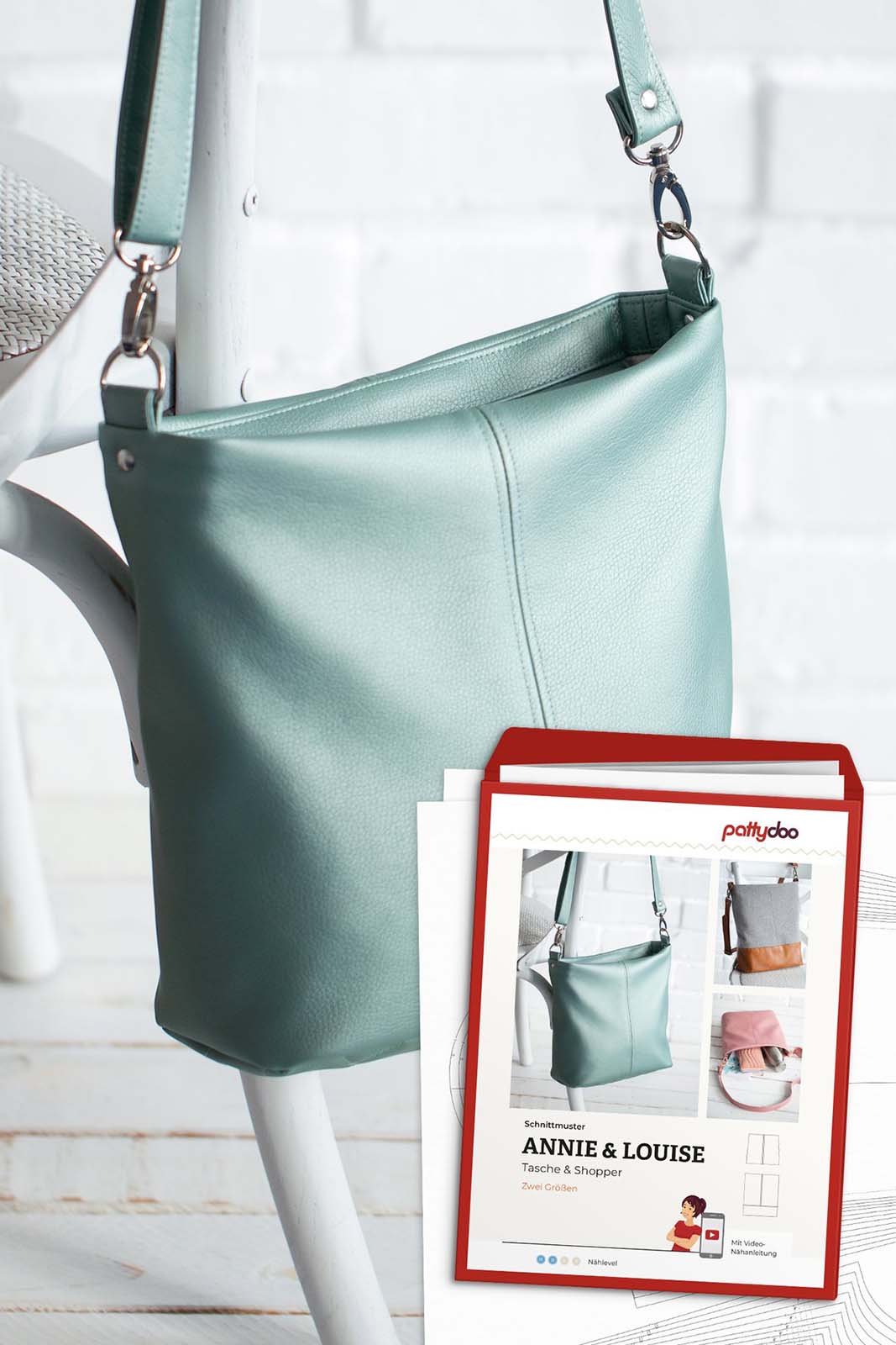 PATTYDOO Annie & Louise Umhängetasche Papierschnittmuster PATTYDOO Annie & Louise Umhängetasche Papierschnittmuster