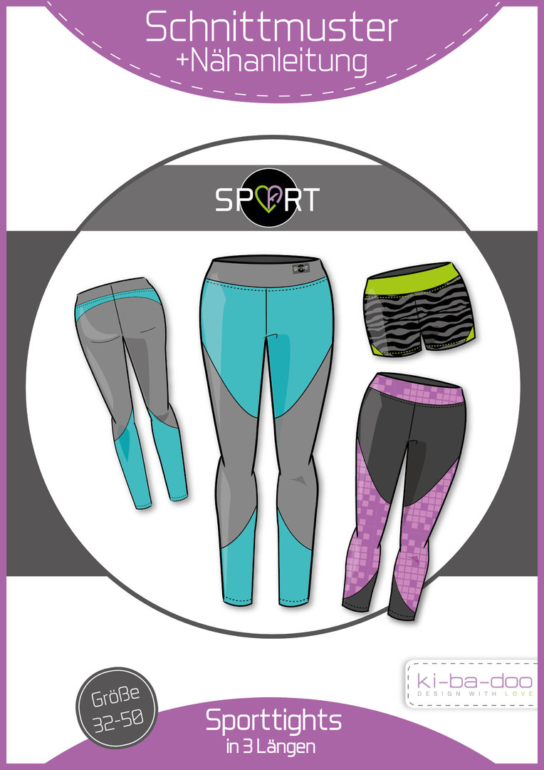 KI-BA-DOO Sport-Tight Hose Damen Papierschnittmuster KI-BA-DOO Sport-Tight Hose Damen Papierschnittmuster