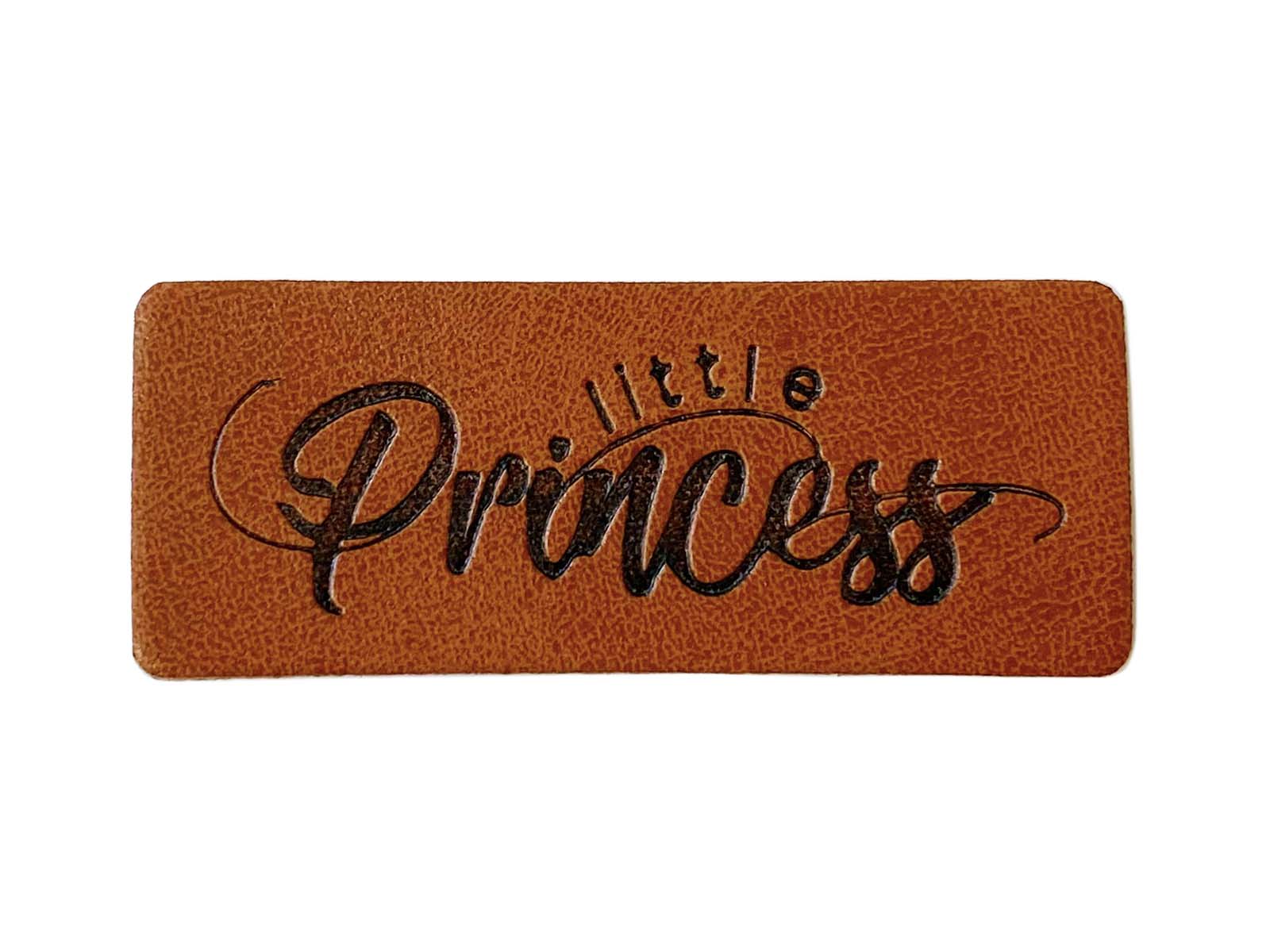 Label aus Kunstleder - "Little Princess" in braun Label aus Kunstleder - "Little Princess" in braun