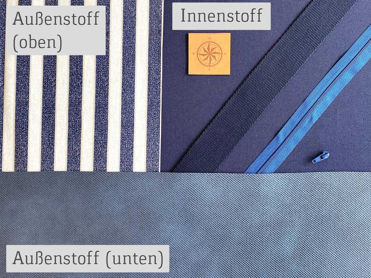Strandtasche nähen - DIY- Set von SEEMANNSgarn - dunkelblau Strandtasche nähen - DIY- Set von SEEMANNSgarn - dunkelblau