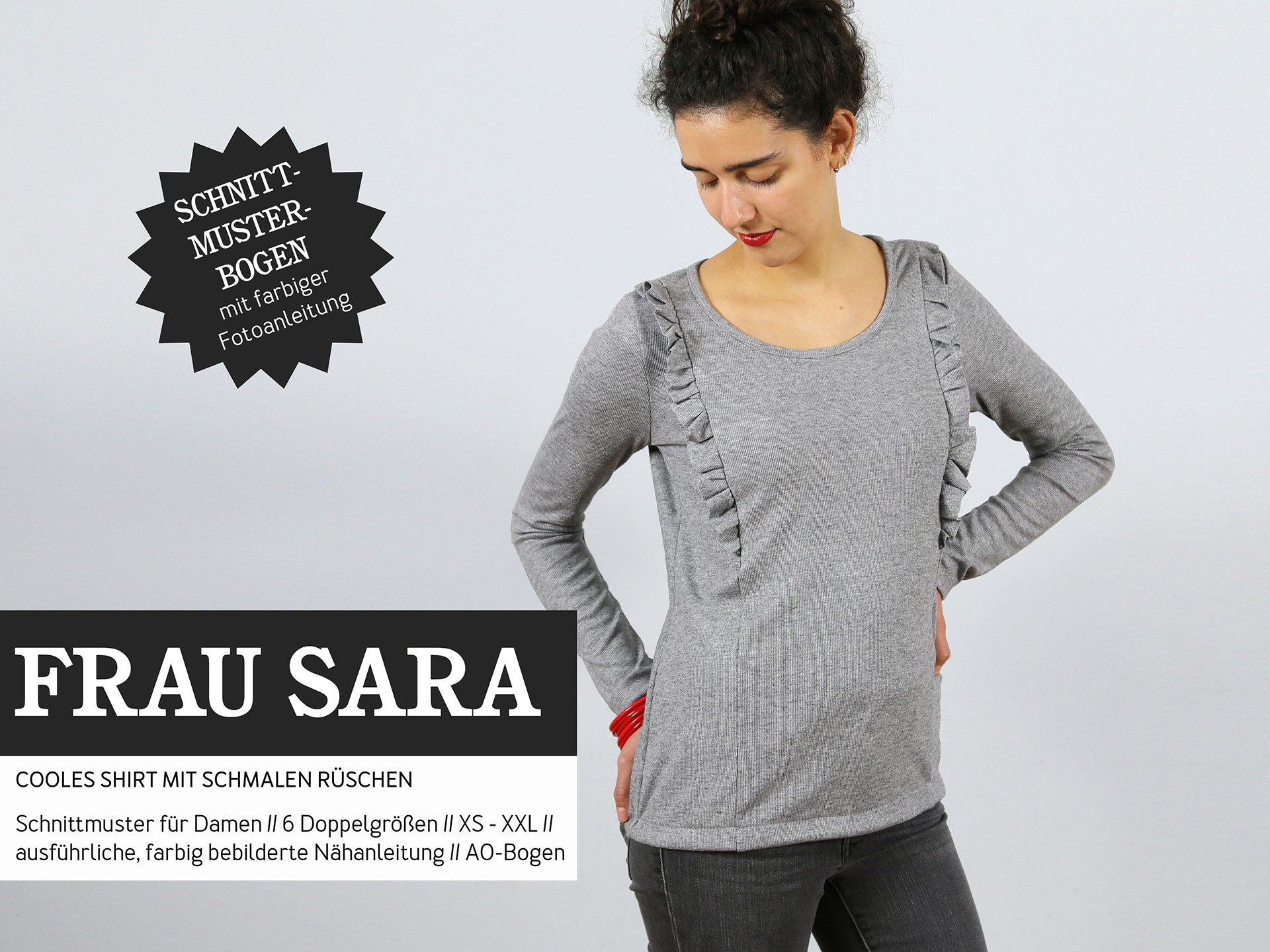 STUDIO SCHNITTREIF Frau Sara Shirt Papierschnittmuster   STUDIO SCHNITTREIF Frau Sara Shirt Papierschnittmuster