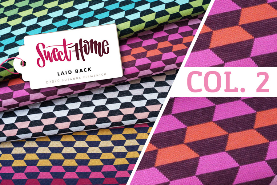 Bio-Jacquard-Jersey - SWEET HOME Laid Back Col. 2 (pink/orange) - HAMBURGER LIEBE & ALBSTOFFE Bio-Jacquard-Jersey - SWEET HOME Laid Back Col. 2 (pink/orange) - HAMBURGER LIEBE & ALBSTOFFE