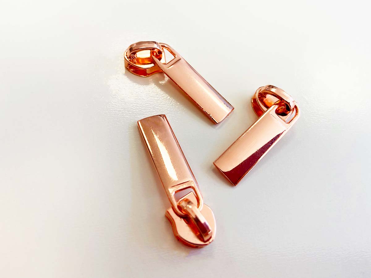 Zipper für Reißverschlüsse - roségold Zipper für Reißverschlüsse - roségold