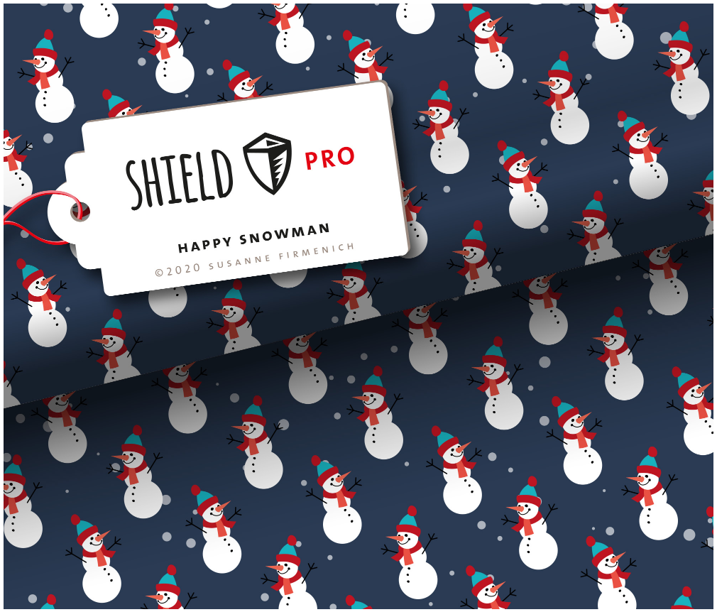 Jersey Shield Pro - Happy Snowman | Hamburger Liebe & Albstoffe  Jersey Shield Pro - Happy Snowman | Hamburger Liebe & Albstoffe