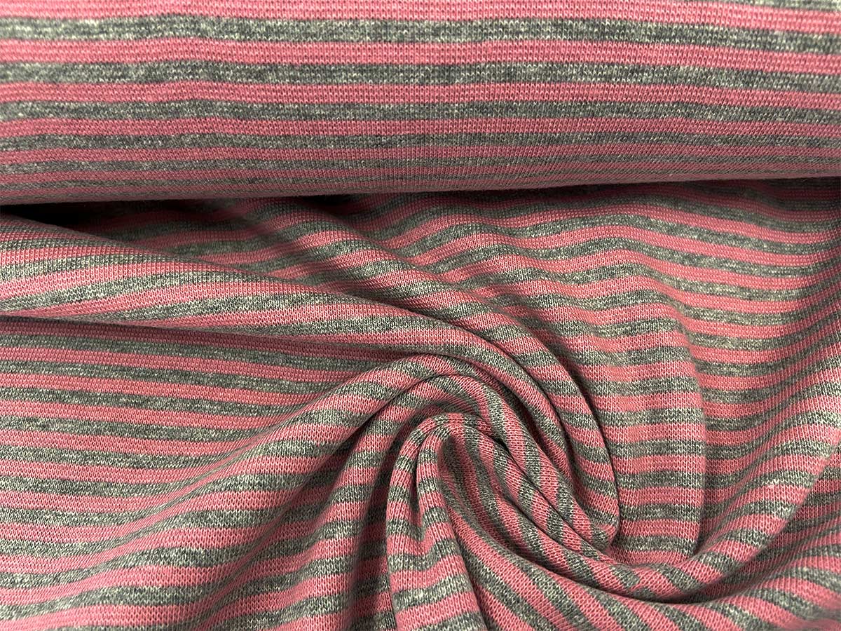 Bündchen - rosa/grau gestreift Bündchen - rosa/grau gestreift