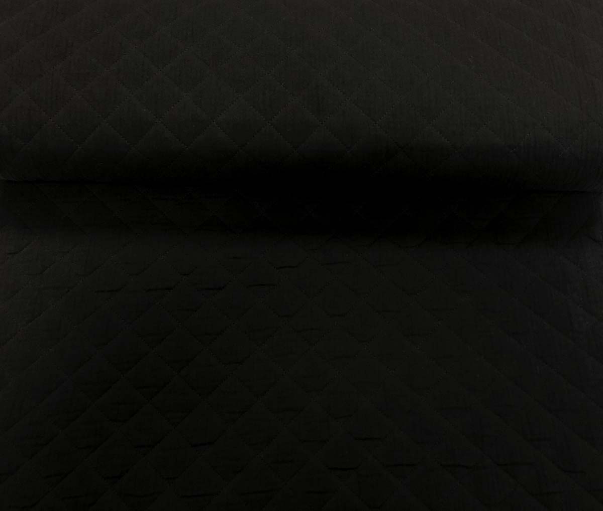 Baumwolle Double Gauze Steppstoff  in schwarz  | Hilco 