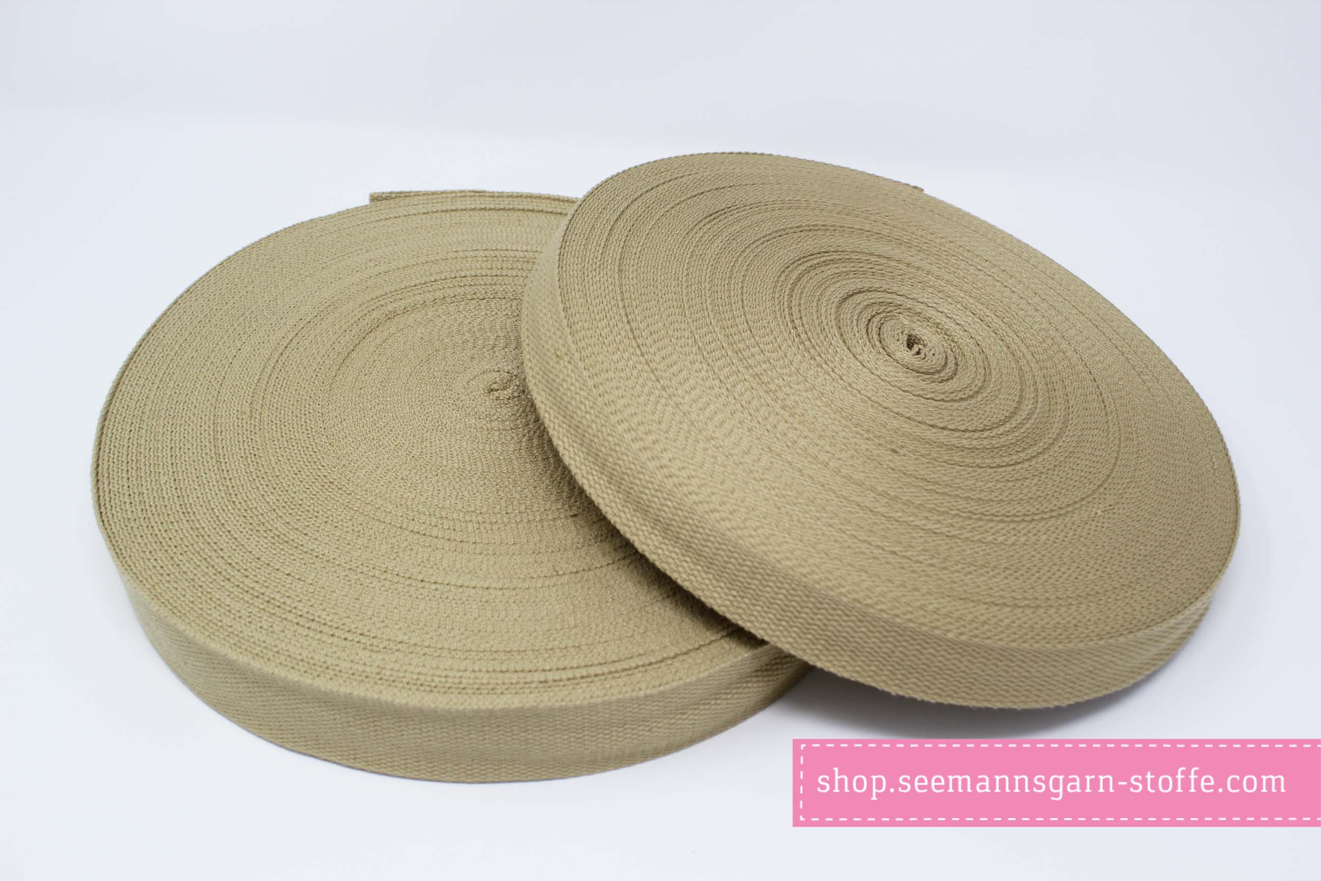 Baumwoll Gurtband beige Baumwoll Gurtband beige