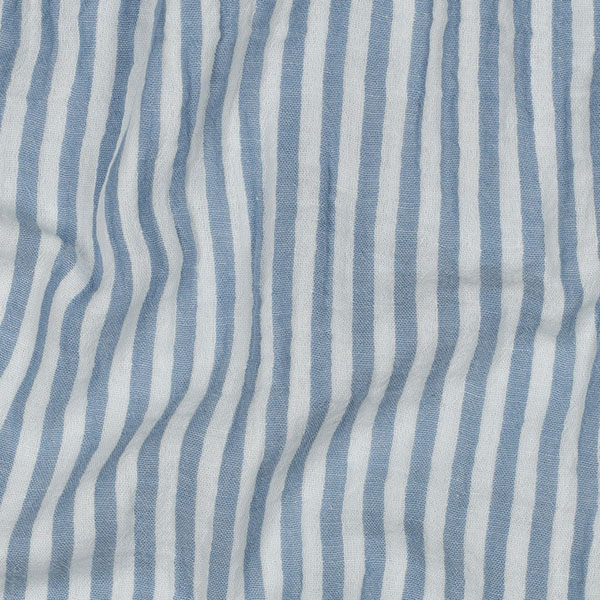 Musselin mit Streifen "Blau"