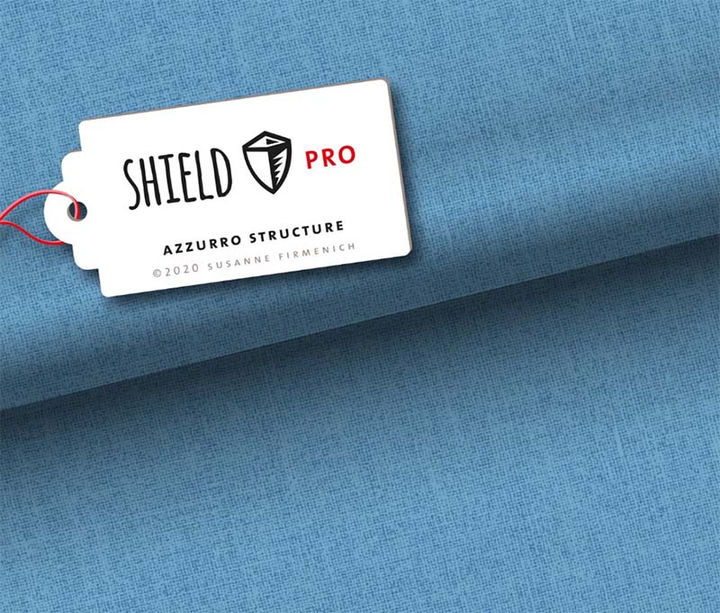 Shield Pro - Uni Structure in azzurro von Hamburger Liebe & Albstoffe Shield Pro - Uni Structure in azzurro von Hamburger Liebe & Albstoffe