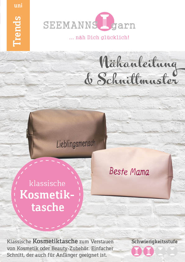 Kosmetiktasche Nähanleitung und Schnittmuster von SEEMANNSgarn Kosmetiktasche Nähanleitung und Schnittmuster von SEEMANNSgarn
