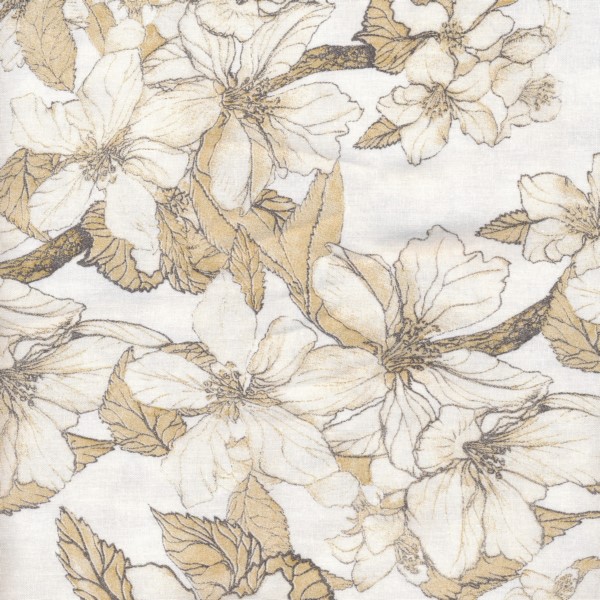 Wachstuch - Oilcloth Bloom It Creme | Au Maison  Wachstuch - Oilcloth Bloom It Creme | Au Maison