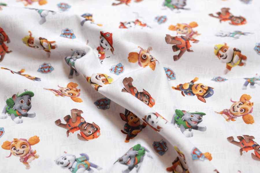 Baumwolle mit Paw Patrol Figuren Baumwolle mit Paw Patrol Figuren