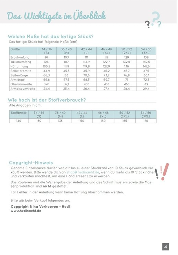 Papierschnittmuster - Frau Silja Bluse | HEDI NÄHT Papierschnittmuster - Frau Silja Bluse | HEDI NÄHT