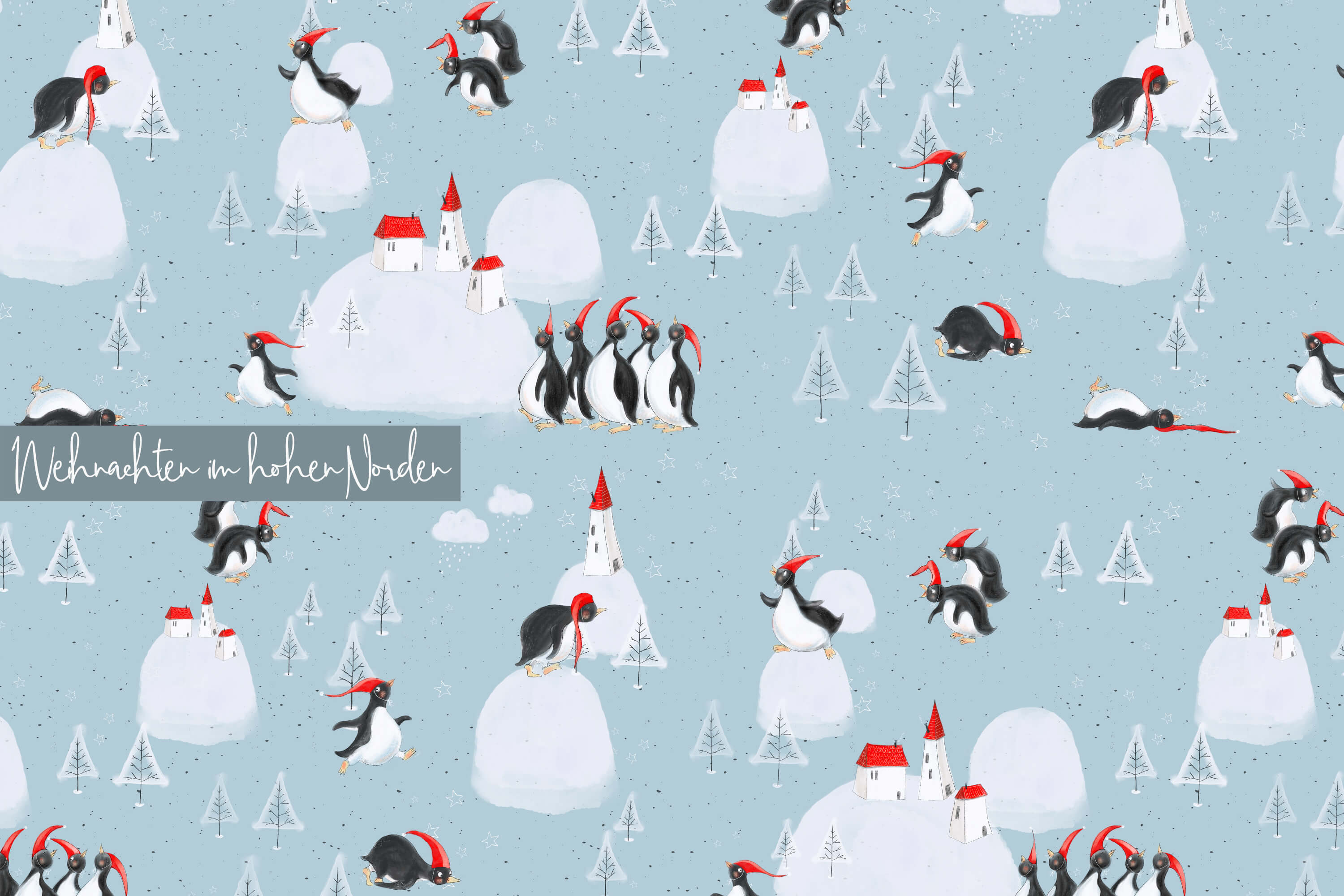 Sommersweat - Weihnachten im hohen Norden von Lillestoff Sommersweat - Weihnachten im hohen Norden von Lillestoff