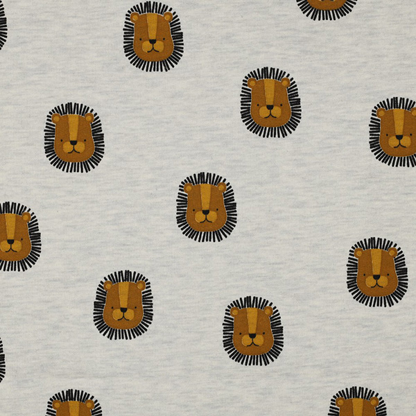 Sweat „Löwen“ in Ecru-Meliert