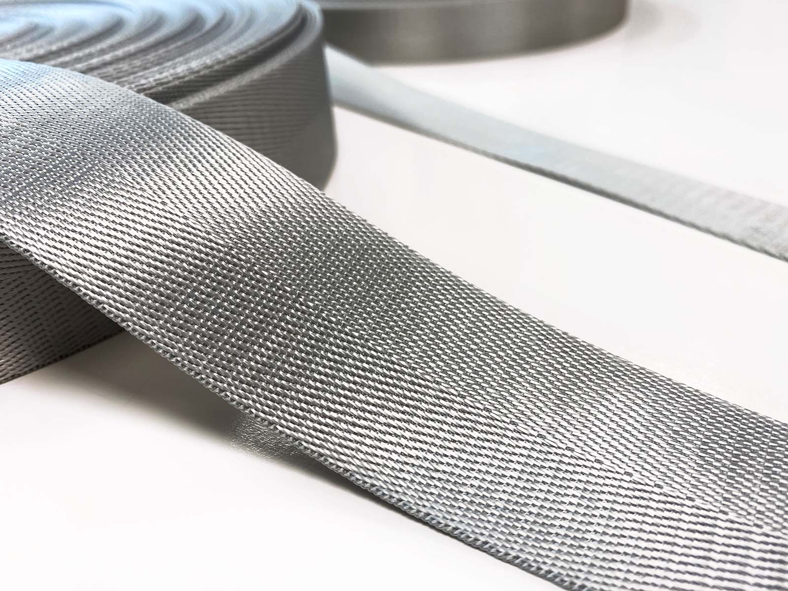 Nylon Gurtband grau Nylon Gurtband grau