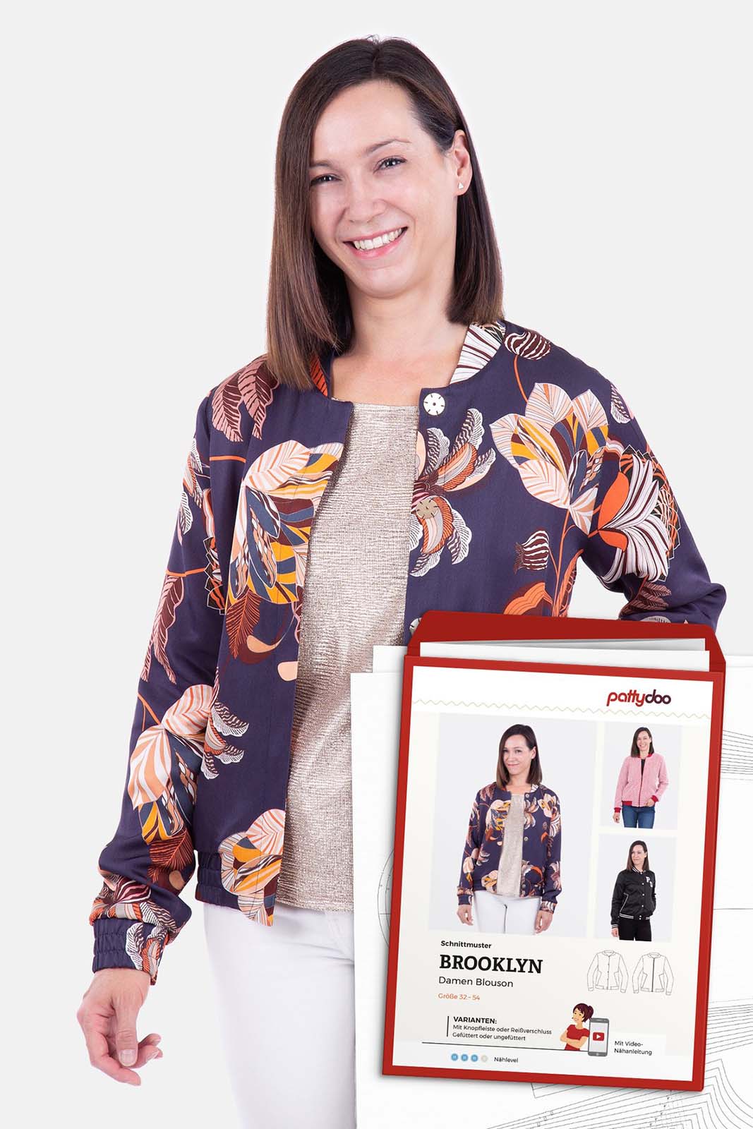 PATTYDOO Brooklyn Blouson-Jacke Damen Papierschnittmuster PATTYDOO Brooklyn Blouson-Jacke Damen Papierschnittmuster