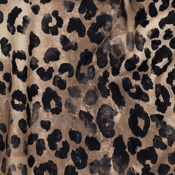 Viskose-Baumwolle „Leopard“ in Ocker