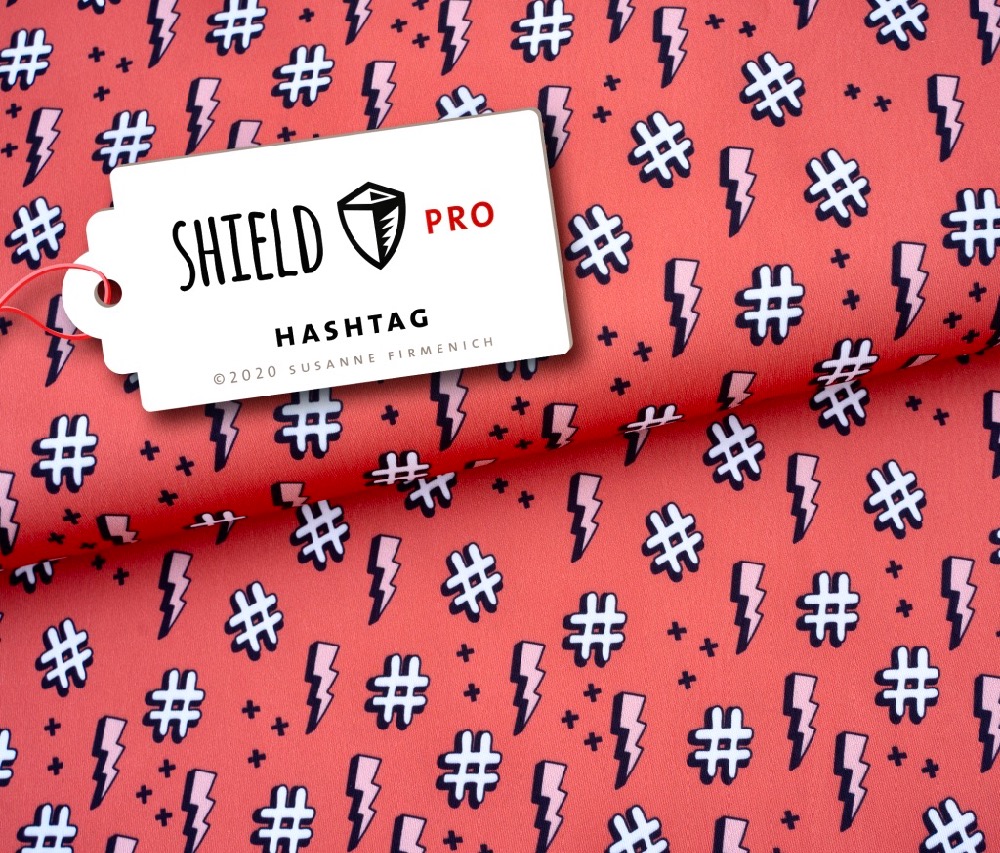 Jersey Shield Pro - Hashtag orange/rot | Hamburger Liebe & Albstoffe Jersey Shield Pro - Hashtag orange/rot | Hamburger Liebe & Albstoffe