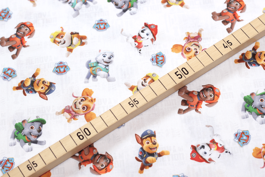 Baumwolle mit Paw Patrol Figuren Baumwolle mit Paw Patrol Figuren