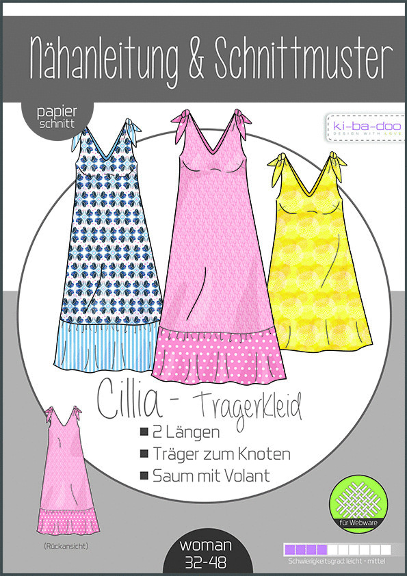 KI-BA-DOO Cillia Knoten-Kleid Damen Papierschnittmuster KI-BA-DOO Cillia Knoten-Kleid Damen Papierschnittmuster