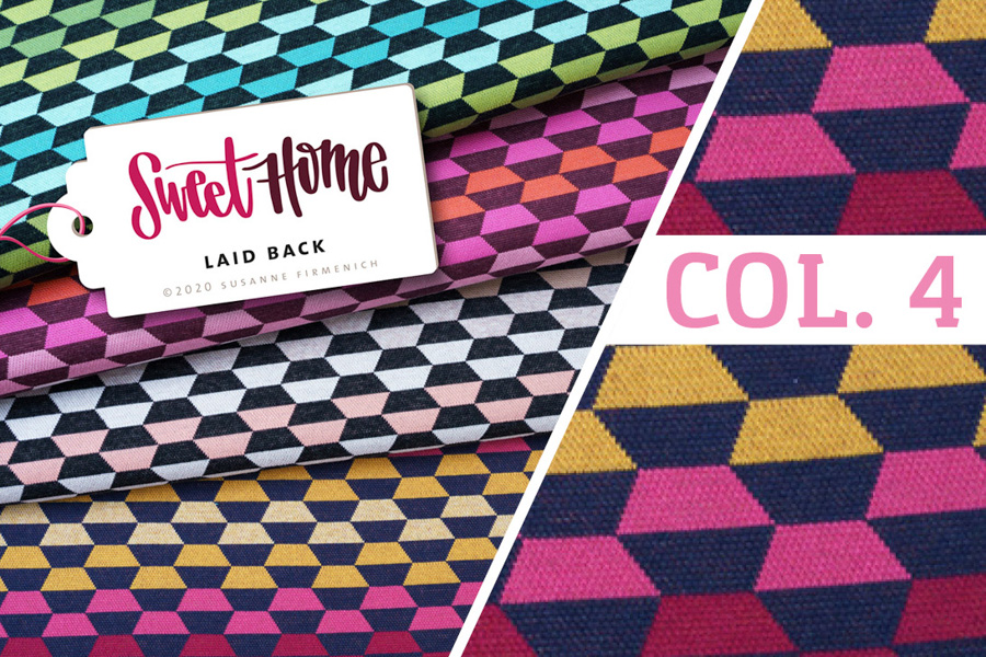 Bio-Jacquard-Jersey - SWEET HOME Laid Back Col. 4 (pink/gelb) - HAMBURGER LIEBE & ALBSTOFFE Bio-Jacquard-Jersey - SWEET HOME Laid Back Col. 4 (pink/gelb) - HAMBURGER LIEBE & ALBSTOFFE