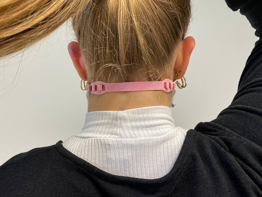 EAR FREE Ohrenschoner für Maskenbänder in rosa von SEEMANNSgarn