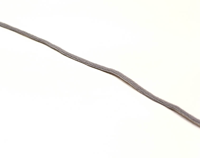 Gummiband, Rundgummi 3 mm in grau