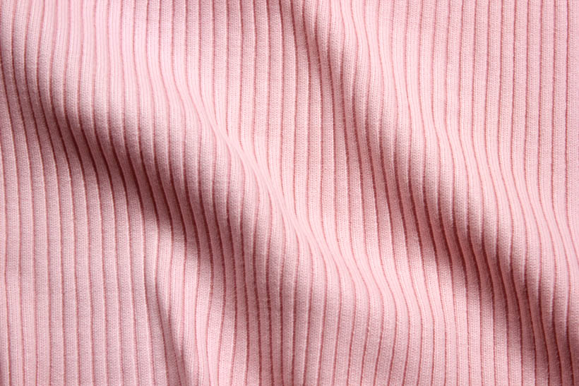 Rippenbündchen in rosa