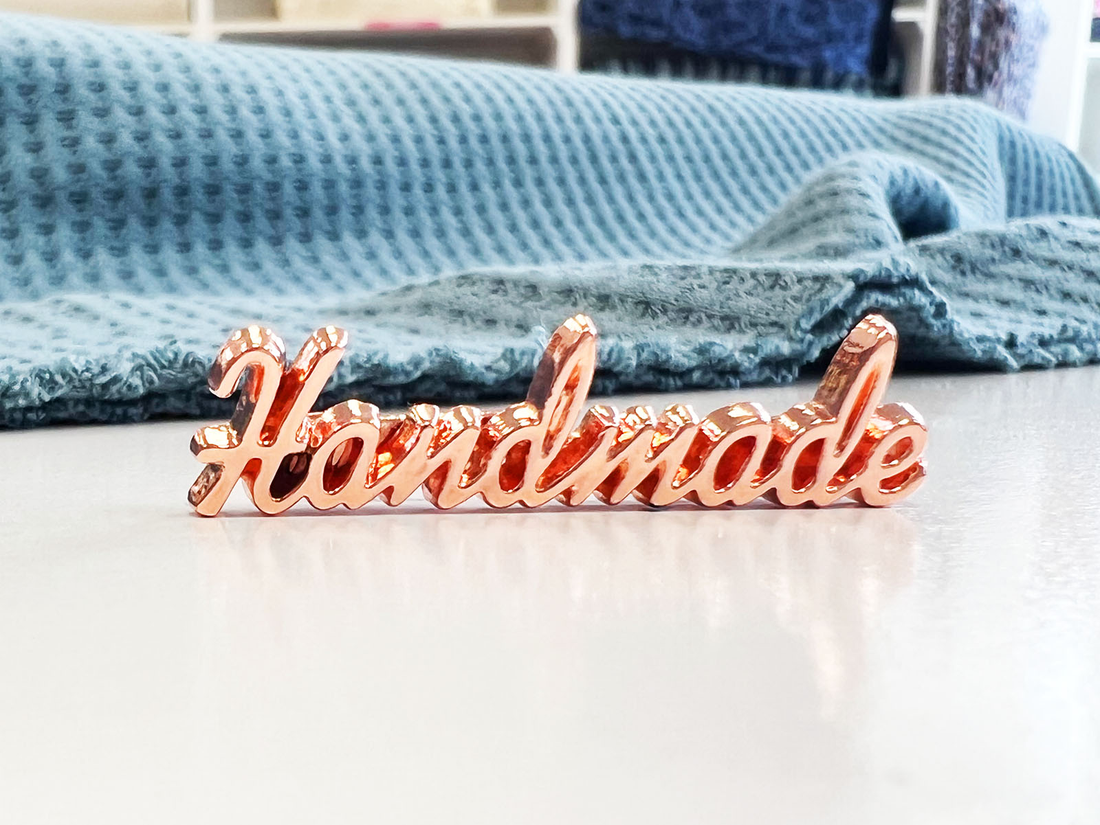 Label aus Metall in roségold - Handmade Label aus Metall in roségold - Handmade