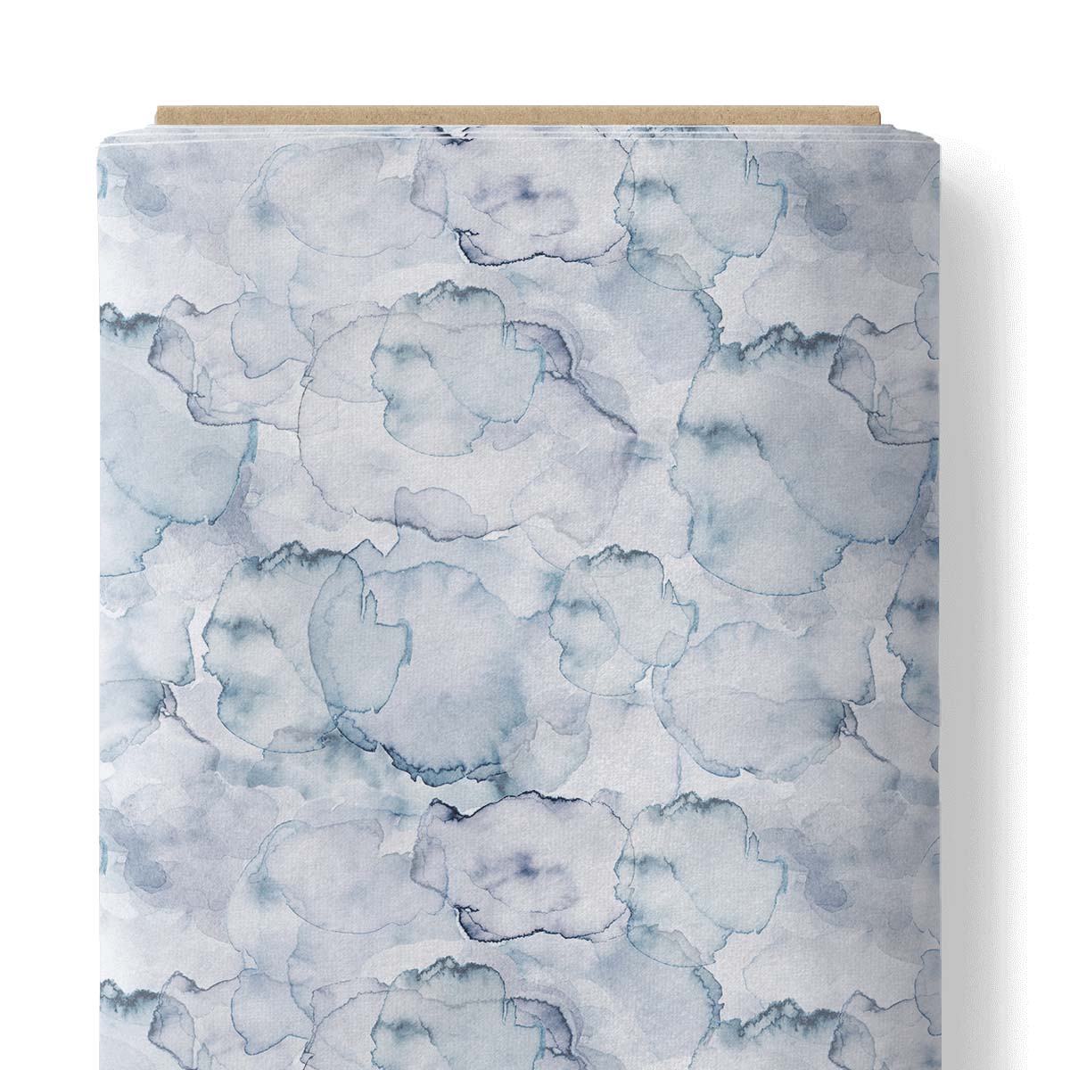 French Terry - Aquarell-Flecken in blau French Terry - Aquarell-Flecken in blau