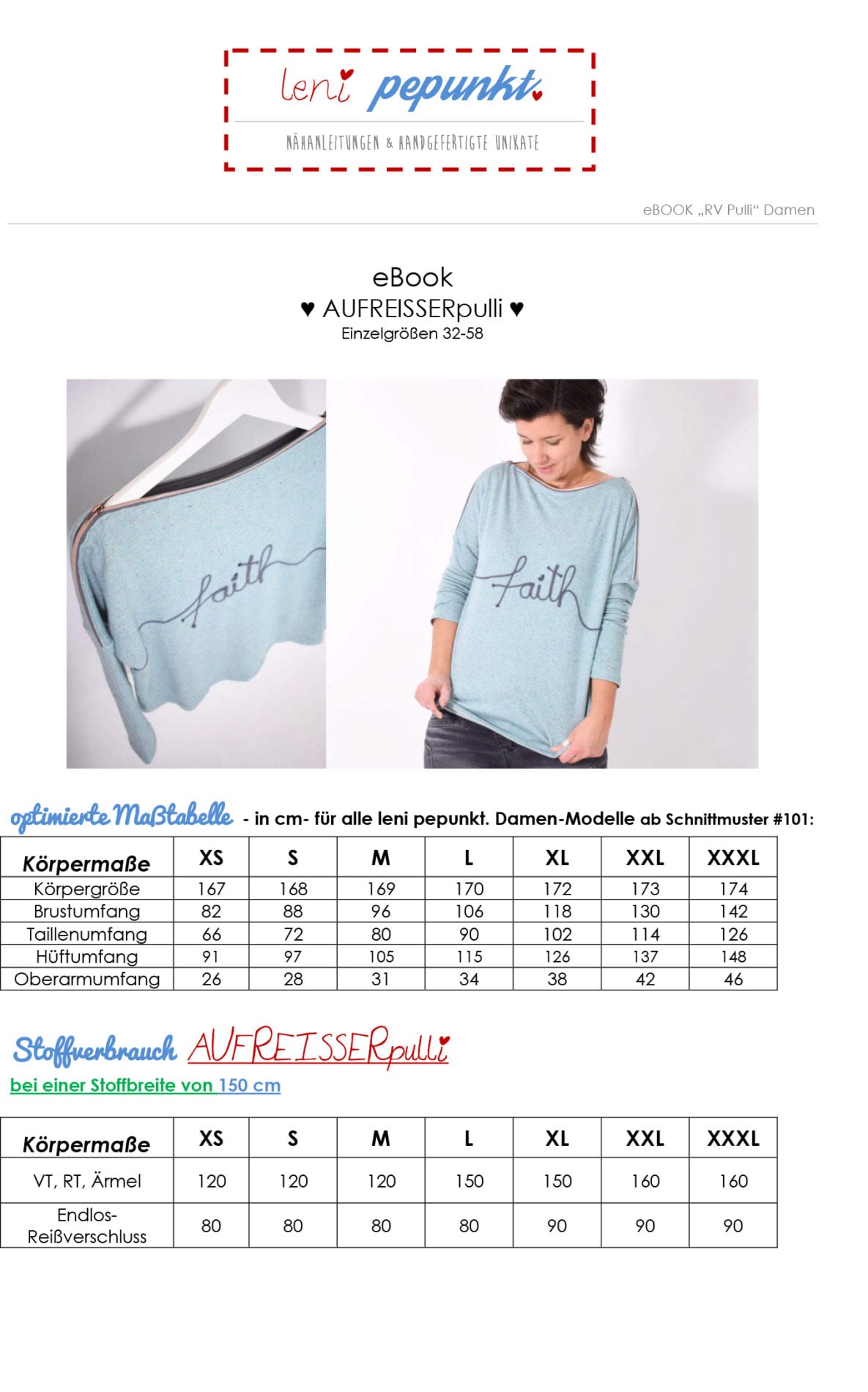 LENI PEPUNKT Aufreissershirt Papierschnittmuster LENI PEPUNKT Aufreissershirt Papierschnittmuster