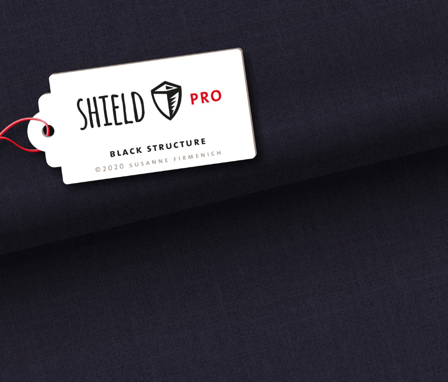 Jersey Shield Pro - Uni Structure in black von Hamburger Liebe & Albstoffe - antimikrobiell Jersey Shield Pro - Uni Structure in black von Hamburger Liebe & Albstoffe - antimikrobiell