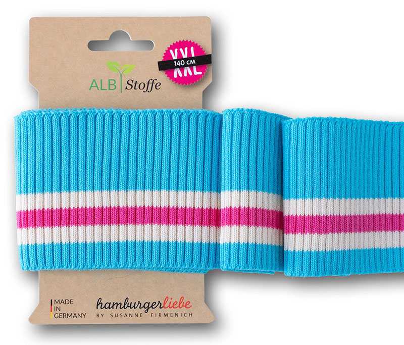 Bio-Bündchen - CUFF ME "Ripp" blau - HAMBURGER LIEBE & ALBSTOFFE Bio-Bündchen - CUFF ME "Ripp" blau - HAMBURGER LIEBE & ALBSTOFFE