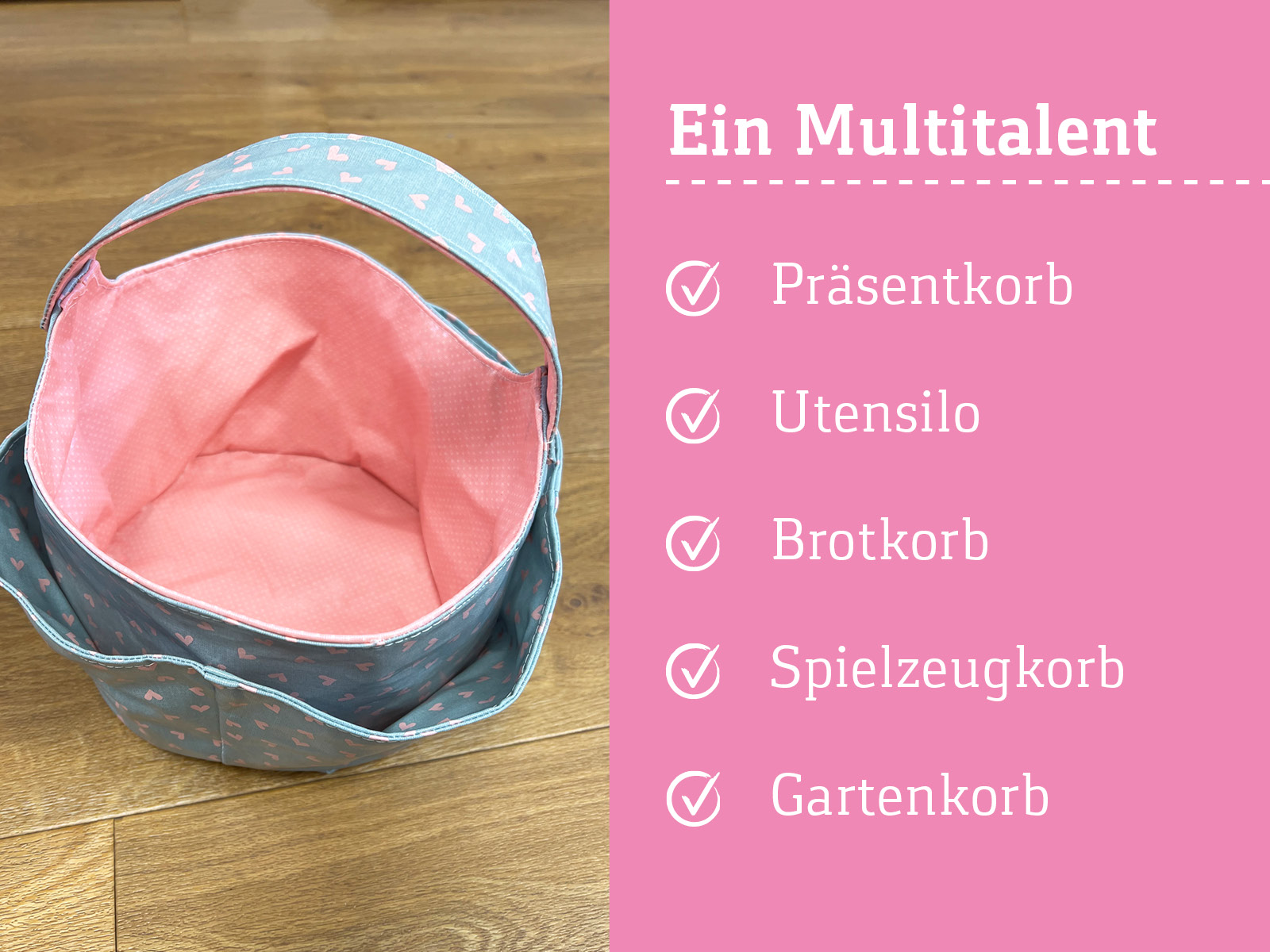 Wachstuchkörbchen - DIY-Set