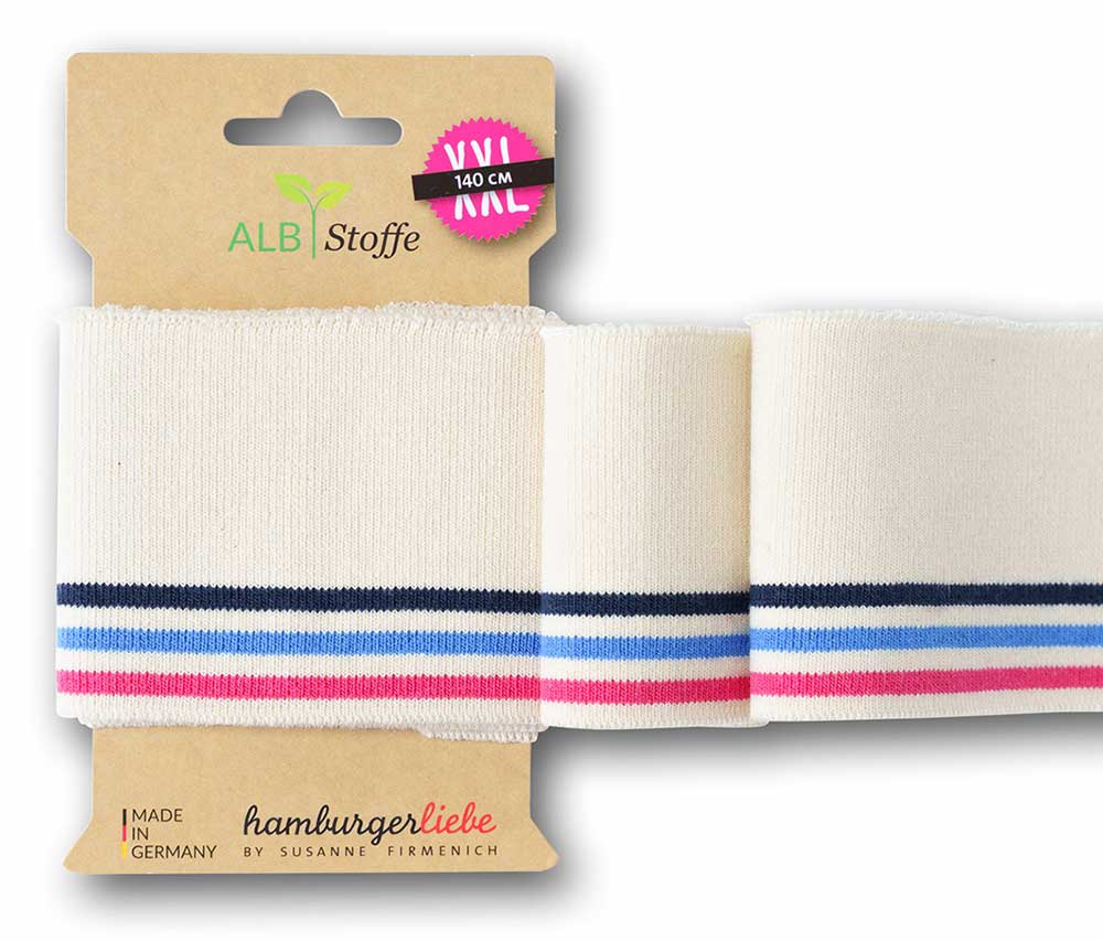 Cuff Me College Ahoy in weiß von Albstoffe und Hamburger Liebe Cuff Me College Ahoy in weiß von Albstoffe und Hamburger Liebe