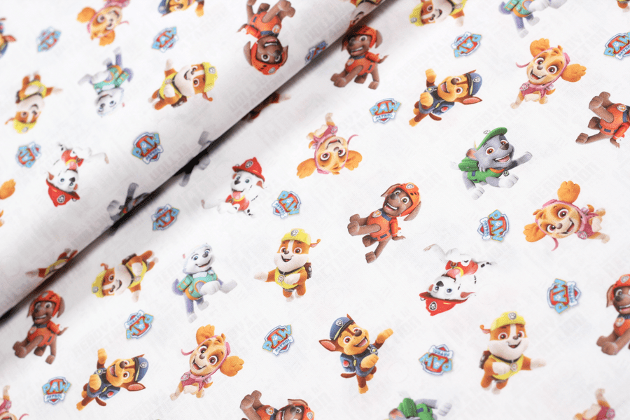 Baumwolle mit Paw Patrol Figuren Baumwolle mit Paw Patrol Figuren