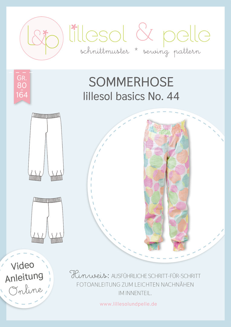 lillesol & pelle Sommerhose Papierschnittmuster lillesol & pelle Sommerhose Papierschnittmuster