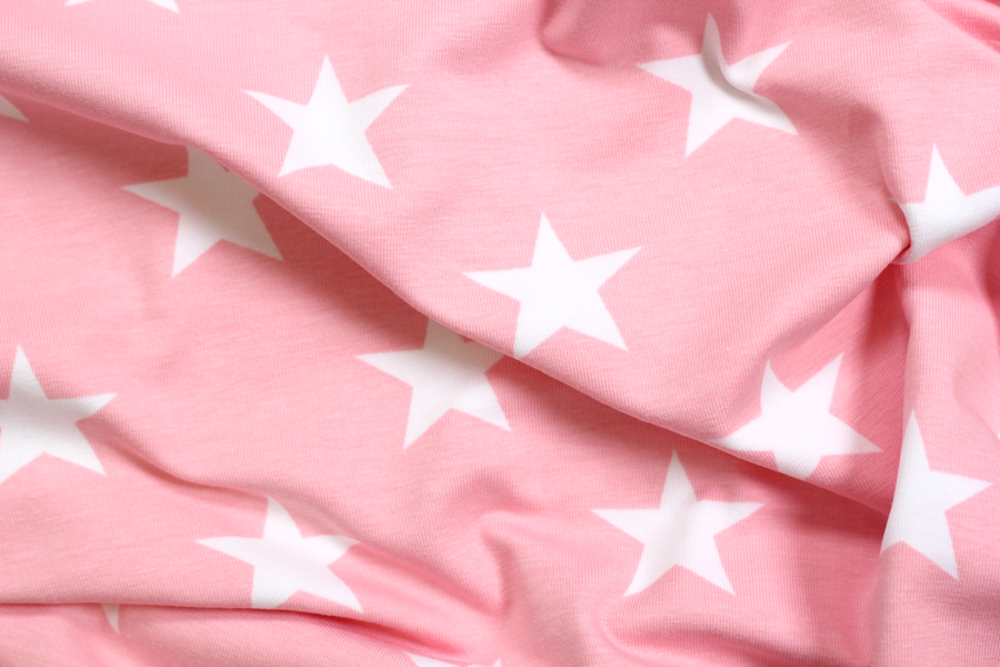 Jersey - Große Sterne auf rosa | SWAFING designed by Verena