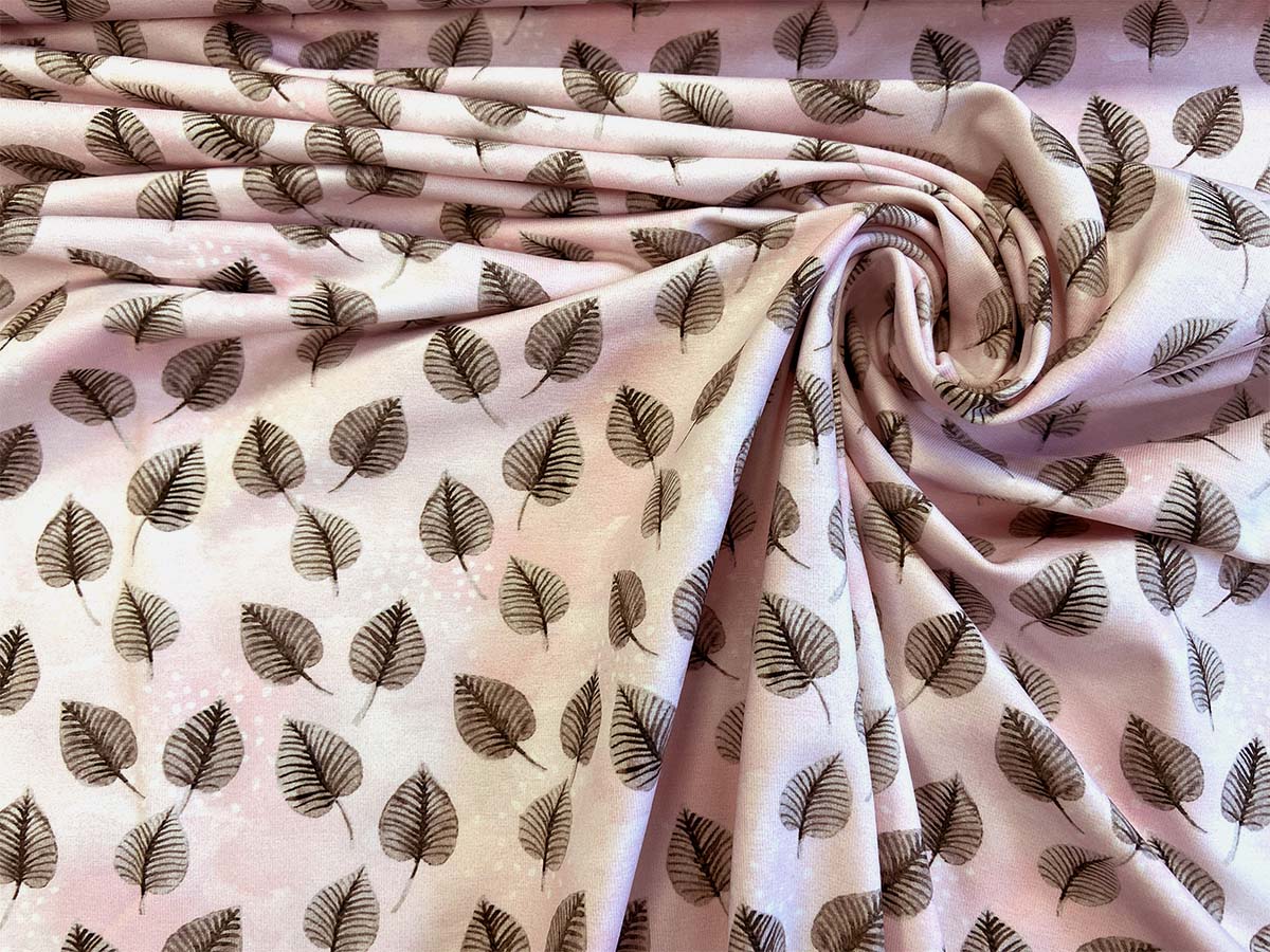 Jersey - "Beaver leaves" in rosa | Hilco    Jersey - "Beaver leaves" in rosa | Hilco