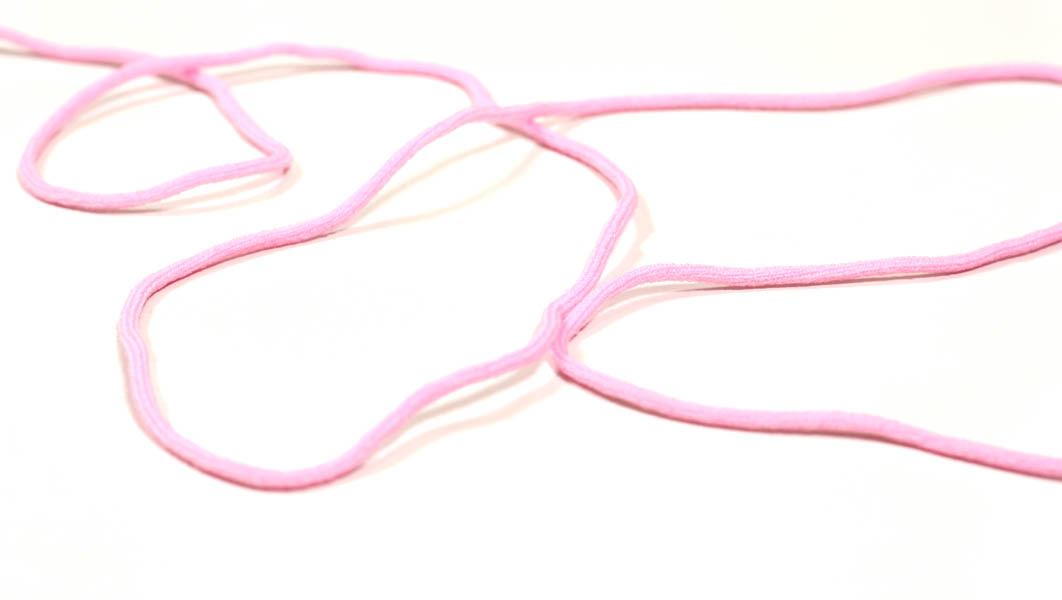 Gummiband, Rundgummi 3 mm in rosa  Gummiband, Rundgummi 3 mm in rosa