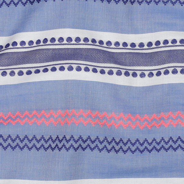 Baumwoll-Jacquard „Hellblau & Neon“