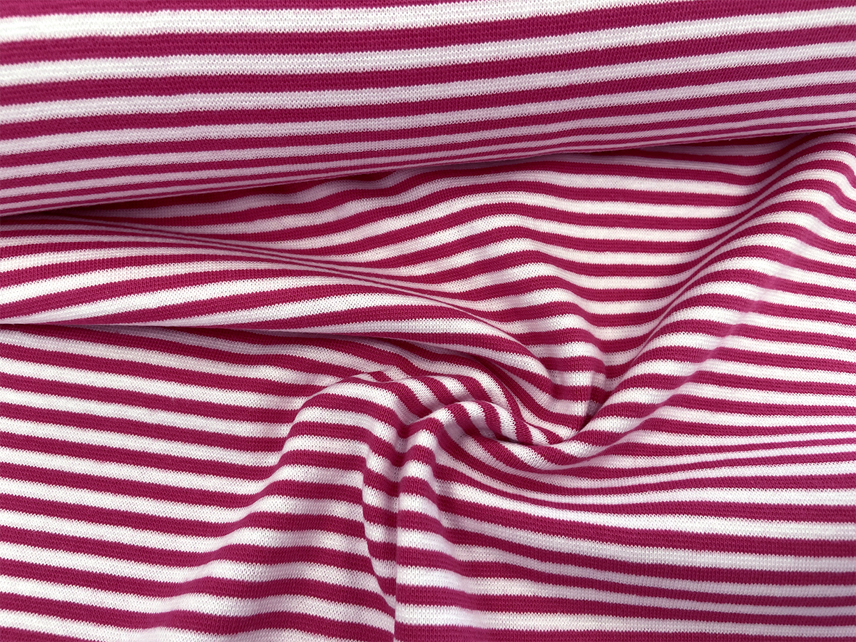 Bündchen - pink/weiß gestreift     Bündchen - pink/weiß gestreift