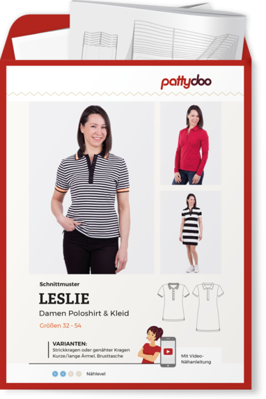 PATTYDOO Leslie Poloshirt Kleid Papierschnittmuster PATTYDOO Leslie Poloshirt Kleid Papierschnittmuster