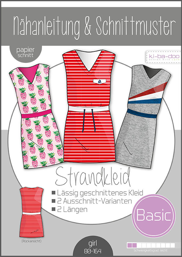 Strandkleid Schnittmuster für Mödchen von kibadoo Strandkleid Schnittmuster für Mödchen von kibadoo